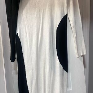 Elegant Black and White Women's Dress